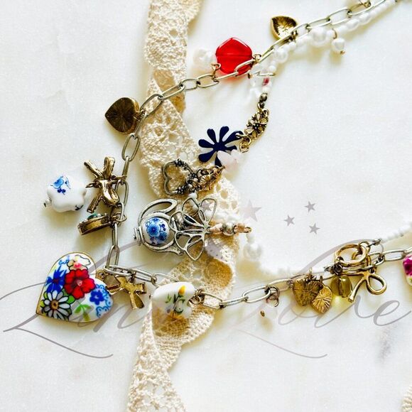 FREE PEOPLE Maxamillion Charm Necklace In New Candy NWT - Picture 3 of 5